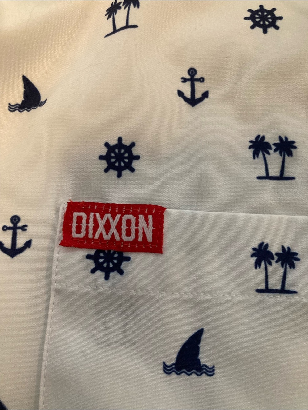 DIXXON White Short-Sleeve Nautical Anchor Print Shirt - Picture 4 of 6